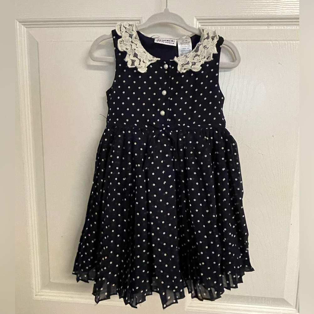 Navy Polka Dot dress